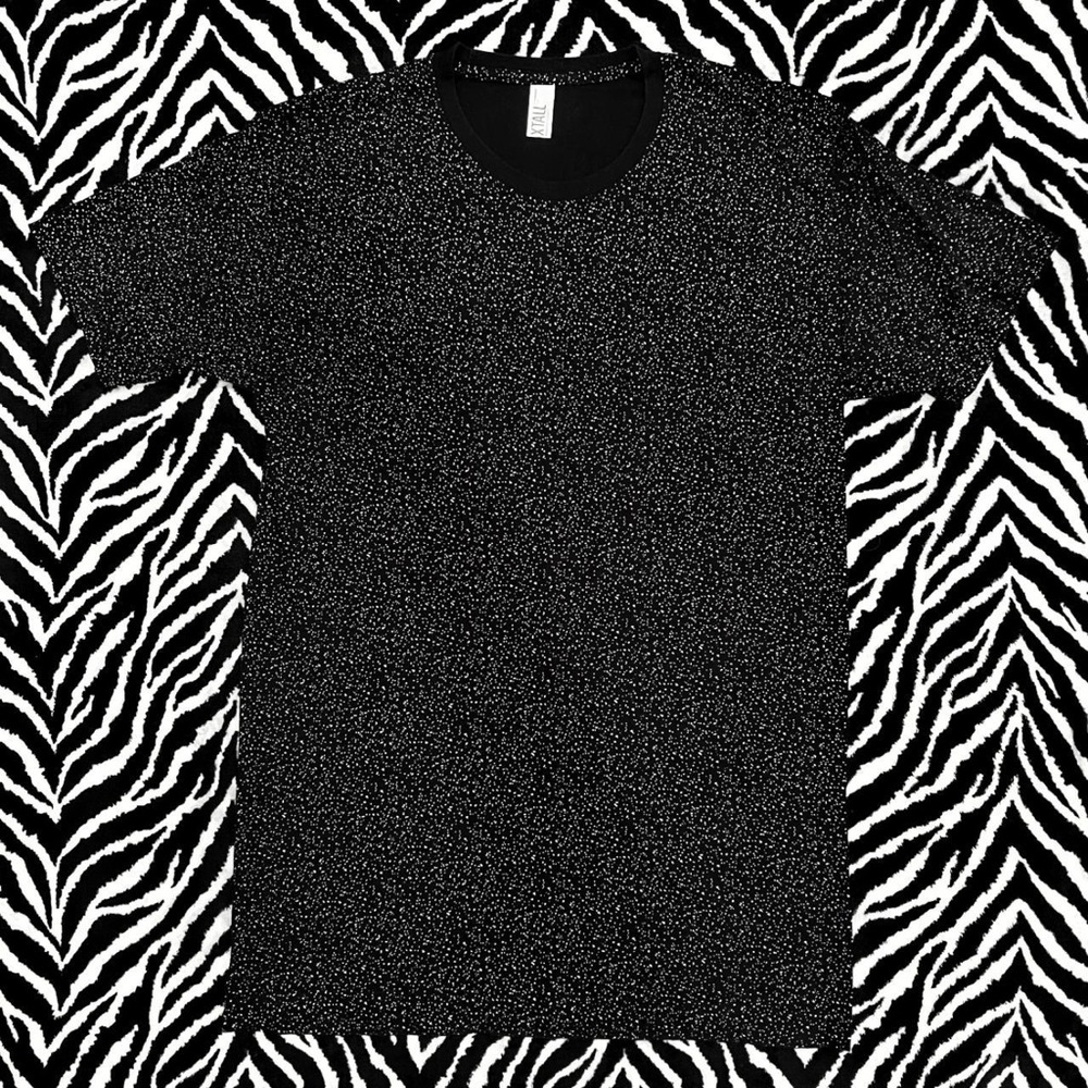 ★ American Apparel Xtall Tee - Black with White Speckles ★